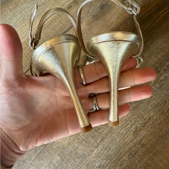 KATE SPADE NEW YORK Saffron Gold Heeled Sandals - Picture 7 of 11